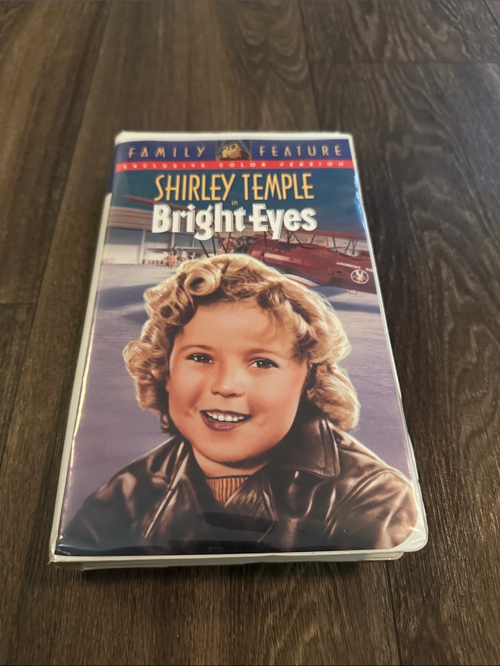 Shirley Temple "Bright Eyes" Colorized Version VHS Tape Purple & Blue Cover